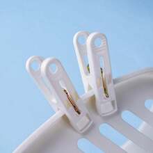 40pcs/Set Large White Plastic Clips, Multi‑Purpose Clothespins For Drying Sheets, Socks And Underwear - White-40pcs/set - View 6