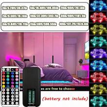 Acosh Neon Dây đèn LED RGB đổi màu USB 12LEDs/M 5V kèm điều khiển từ xa, phù hợp cho phòng ngủ, nhà bếp, tiệc tùng, trang trí nhà cửa - Dây đèn LED RGB+Điều khiển từ xa 44 phím - Xem 4