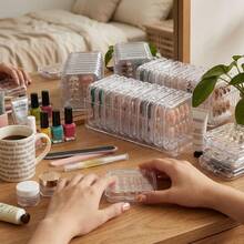 1/5 PC Creative Nail Art Storage Box, Transparent Acrylic Dustproof Nail Art Display Box, Suitable For Storing Jewelry, Bracelets, Cards, Nail Technician Supplies, Cosmetics, Travel Essential,And Dorm Room Essential For The Start Of The School Season - Multicolor - View 6