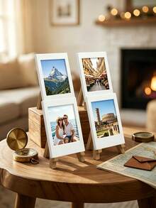 Bingkai Easel Foto Mini Putih, Stand Pajangan Meja yang Dapat Digunakan Kembali, Hadiah Dekoratif Multi-Adegan, Sempurna untuk Ulang Tahun, Hari Jadi, Liburan, Hadiah untuk Teman dan Teman Sekelas - Berbagai gaya - View 5