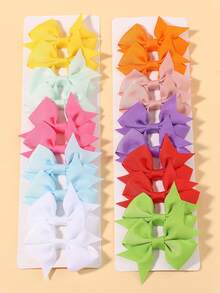 bilicaca 20pcs Toddler Girls Bow Hair Clip - Multicolor - View 5