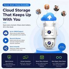 Kamera Keamanan PTZ Lensa Ganda Luar Ruangan JOOAN 4MP CAM720 APP 5G Bluetooth WiFi AP Jaringan Tahan Air Deteksi Manusia Pelacakan Otomatis Penglihatan Malam Warna Penuh Mendukung Kartu SD Penyimpanan Cloud - Hitam dan Putih - View 8