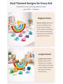 Rainbow Stacking Balance Blocks, Durable And Anti-Drop, Parent-Child Battle Game For Fine Motor Skills Development - Multicolor - View 9