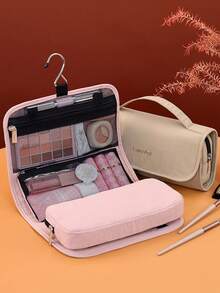 3-In-1 Detachable Hanging Toiletry & Makeup Bag, Removable Independent Small Pouches, Handheld Travel Organizer, Foldable Hook-Style Wash Bag, Skincare & Cosmetic Storage Bag For Business Trips And Home - Multicolor - View 9