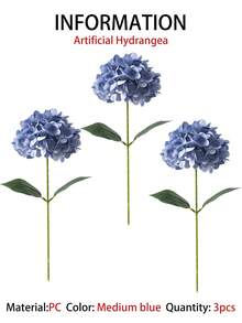 18/9/1件裝 藍色人造繡球花，適用於婚禮、新娘花束、居家與房間裝飾、秋季造型、萬聖節、派對、臥室、浴室、桌面陳列、戶外場景、返校主題、牆面裝飾與辦公室 - 霧霾紫 - 查看 11