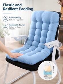 Bantal Kursi Belakang Penuh Berumbai Bahan Poliester Warna Polos, Bantalan Kursi Kantor Tebal dan Lembut dengan Tali Pengikat, Cocok untuk Kantor Rumah, Asrama, Ruang Baca, Penggunaan Sehari-hari Musim Gugur/Dingin, Liburan, Cyber Monday - beraneka warna - View 11