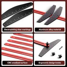 High Quality Stair Tread Gauge Template Tool, 10-67 Inch Adjustable Aluminum Stair Measurement Clamp For Precise Measurements, Storage Bag Included - 1 - View 8