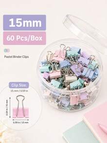 Mini Macaron Color Metal Binder Clips, Multicolor Metal Paper Clips, Multifunctional File Organizer Clips, School & Office Desk Stationery Supplies - Morandi Color - View 11