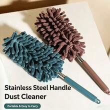 1pc Microfiber Duster, Extendable Washable Mini Duster, Detachable Handheld Soft Microfiber Material, Multi-Purpose Indoor/Outdoor Cleaning Brush, Suitable For Cleaning Ceiling Fans, High Ceilings, Blinds, Furniture, Cars, Offices - Multiple Styles - View 6