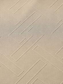 Blueprint Man 1pc Men's T-Shirt, Khaki Crew Neck Long Sleeve Top, All-Over 3D Embossed Geometric Pattern, Soft Skin-Friendly Fabric, Delicate And Soft Touch, Loose Drop Shoulder Fit, Flattering For All Body Types, Casual Slouchy, Spring/Autumn Commute, Shopping, Travel, Old Money Style - Khaki - View 9