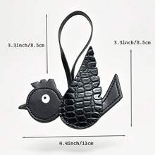 JRESSIAL Bird Hanging Ornament Bag Charm Small Flying Bird Accessory Car Rearview Mirror Pendant Color Block Flying Bird Keychain, DIY Bag Charm, Birthday, Anniversary Exclusive Gift - Black - View 3
