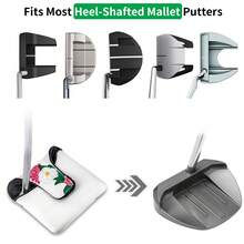 1pc Peony Flower Embroidered White Pu Golf Square Mallet Putter Headcover, Magnetic Closure Club Protector For Square‑Style Putters, Golf Accessories For Men Women - Multicolor - View 7