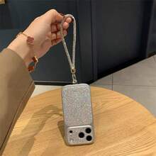 1pc Shiny PU Leather 3D Embossed Phone Case With Lanyard, Lens Protection & Dual Design Pattern, Compatible With Phone 17 Pro Max, 16 Pro Max, 15 Pro Max, 14 Pro Max, Korean Style High-End Fashion Fun 2-In-1 Phone Case, Shockproof Frame Hard Spray-Painted Silver Back Cover, Suitable For 11/12/13/14/15/16 Pro Max Plus, Elegant Design For Men And Women, Perfect Gift For Girlfriend On Christmas, Valentine's Day, Easter, Wedding Season And Birthday! - Multicolor - View 6