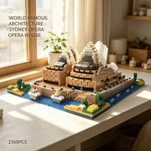 2000+Pcs Large Building Block Set | Highly Detailed World Landmark Architecture, Micro-Particle Precision Assembly, Explore World Wonders, Sydney Opera House, Louvre Museum, Arc De Triomphe, Moscow Red Square, British Vintage European Architectural Style, European Landmark Building Model, Adult Graduation Gift, Birthday Gift, Christmas Gift, Back To School Gift. - Multicolor - View 15