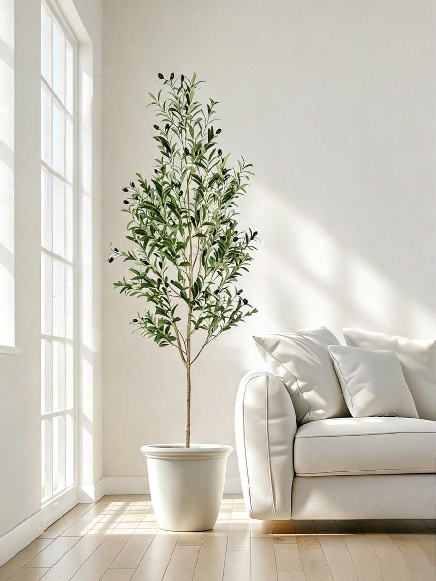 PKFC 110-220cm Artificial Olive Tree, High Branch Simulated Plant, Plastic Leaves, Indoor Decorative Plant, Suitable For Home Decor, Valentine's Day, Birthday Gift, Graduation Ceremony And Other Occasions - Multicolor - View 1