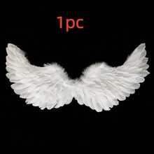 1pc Angel Wings Set, Black And White Angel Wings, Fairy Halloween Adult Costume Prop - Multicolor - View 4