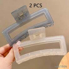 1-3pcs Rectangular Hair Clips, Dopamine Hair Clips Hairpins Hair Clips Hair Clips Hairpins, School Supplies, University Autumn/Winter Women's Hair Accessories, Suitable For Vacation Travel Summer Beach Styling - Multicolor - View 9