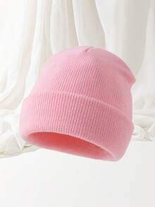 1pc Unisex Outdoor Sports Autumn/Winter Warm Thin Knit Beanie Hat, Solid Color Black/Red, Suitable For Skiing, Travel And Daily Wear - 1PCS - View 10