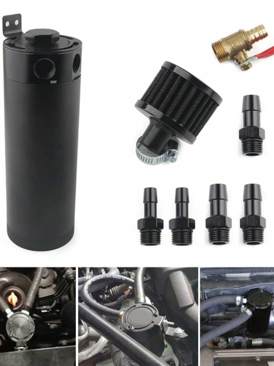 Oil Catch Can Universal 2 Port Aluminum 750ml Baffled Reservoir Tank With Filter - JCYH-2K - View 1