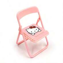 SANRIO 1PC Mini Phone Stand Hello Kitty Mini Folding Chair Phone Holder, Cute Desktop Ornament, Classic Hello Kitty Pattern! Both A Stable Phone Stand And A Healing Desktop Decoration, Foldable Design For Easy Storage, Perfect Gift Choice For Sanrio Fans Or Best Friends - Multi-color - View 9
