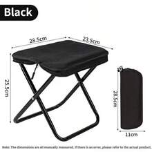 1pc Portable Folding Camping Stool, Lightweight Travel Chair With Adjustable Zipper Design, Compact Outdoor Seat Suitable For Fishing, Picnic, Beach, Easy To Carry With Storage Bag - Multicolor - View 3