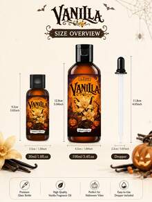 LISM Minyak Esensial Vanila 10ml, Esensial Musim Gugur yang Hangat, Aroma Manis Alami, Hadiah Thanksgiving/Halloween, Cocok untuk Pelembap Udara/Diffuser/Pembuatan Lilin, 1 Minyak Esensial Aromatik, Suasana Halloween yang Kuat, Cocok untuk Dekorasi Rumah - Minyak Esensial Vanila Halloween - View 10