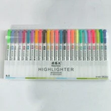 15/18/25/35 Colors Fluorescent Highlighter Pen Set Soft Tip Dual Tip Marker Pen Marking Pen Annotation Pen Drawing Notebook Diary Student Stationery Office Supplies School Supplies (Random Style) - Multicolor - View 10