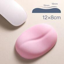 EIGIIS Soft Coffee Bean Shaped Wrist Rest, Comfortable Silicone Gel Ergonomic Pad, Cute Small Hand Pain Relief Support Cushion With Gel Filling, Suitable For Laptop, Computer, Office And Home - View 14