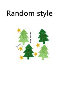 100pcs Glitter Christmas Tree & Confetti Self-Adhesive Stickers, Green Christmas Tree & Gold Star Pattern, Suitable For Table Scattering, Gift Decoration And DIY Crafts, Perfect For Christmas & Winter Theme Parties - One Size Fits All - View 3