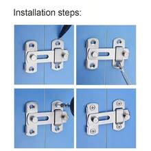 Heavy Duty Safety Door Lock Handle, 180 Degree Adjustable Rotating Sliding Door Latch, Manual Bolt Lock, Suitable For Barn Door, Bathroom, Garage, Home, Office, Commercial Grade, Reinforced Metal Structure, Sturdy And Durable, Easy Installation, Comes With Mounting Screws - Door Lock - View 8