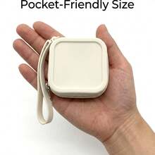 Silicone Earbud Case Pouch Small Square Zipper Bag With Wrist Strap For Portable Cable Storage Coin Purse And Mini Jewelry Organizer - Multicolor - View 8