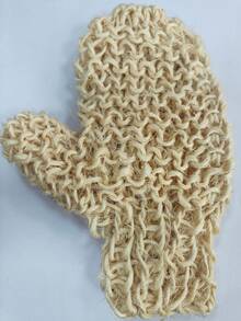 1pc Handmade Natural Sisal Bath Glove, Body Scrubbing Glove, Shower And Bath Accessory, Suitable For Daily Body Care - View 7