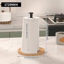 Wooden Base Paper Towel Holder, Suitable For Kitchen Countertop, Vertical Kitchen Paper Towel Roll Holder, Suitable For Bathroom Countertop, Freestanding Paper Towel Dispenser, Suitable For Large Paper Towel Rolls, Freestanding Paper Towel Dispenser, Kitchen Countertop Paper Towel Organizer. - Multicolor - View 14