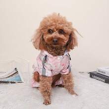 Waterproof Dog Raincoat Set, Including 1 Raincoat And Waterproof Drawstring, Available In Multiple Colors, Windproof And Waterproof, Fully Covered Design, Special Reflective Strip Double-Sided Design, Suitable For Dogs Of All Sizes - Pink - View 7