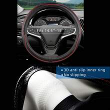 Car Steering Wheel Cover With Inner Ring: Universal Size 14.5-15inch, Premium Leather, Comfortable Grip, Long-Lasting Protection For Your Steering Wheel - Multiple Colors Available - Multicolor - View 2