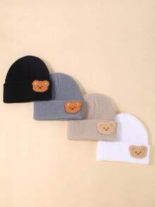 Autumn/Winter Baby Warm Beanie Hat, Children's Knitted Woolen Cap, Baby Warm Knitted Hat - 1PC - View 3