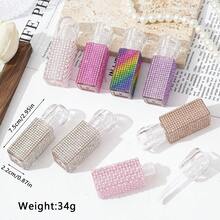 5ML Colorful Rhinestone Flat Head Lipstick Lip Gloss Dispenser Bottle Portable Sample Cosmetic Travel Size - Multicolor - View 10