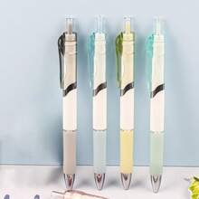 5 piezas/Set Bolígrafos de gel retráctiles color macaron de gelatina, punta fina ST de 0.5mm, tinta negra de secado rápido, escritura suave, estilo estético, papelería para estudiantes y oficina, adecuado para tomar notas y exámenes - A - Ver 6