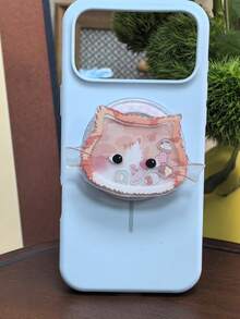 1pc Cute Cartoon Shakeable Quicksand Phone Grip Stand, Kawaii Animal Heart Star Shape Collapsible Magnetic Phone Holder, Decorative Phone Socket For APPLEPhone Android - Multicolor - View 12