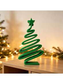 1pc 3D Printed Minimalist Christmas Tree Ornament | Modern Geometric Desktop Decor - Living Room, Entryway, Hallway, Dining Table Holiday Atmosphere Decoration / Versatile Home Style / Creative Christmas Gift - Multicolor - View 5