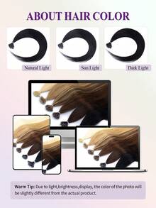 Nano Ring Hair Extensions, Natural Black, 12-22 Inches, Silky Straight Remy Human Hair, Micro Nano Ring Bead Hair Extensions For Women - Multicolor - View 11