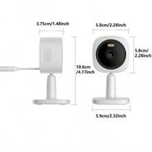 Microwear E5 Camera, WiFi, Bluetooth, Two-Way Audio, Night Vision, Motion Detection, 4MP, Smart Home Camera, Indoor/Outdoor. - White - View 4