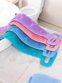 2/1pc Silicone Back Exfoliating Brush With Handle, Durable Material, Practical Design, Halloween, Skin-Friendly Soft And Comfortable, Bath Accessory, Bathroom Supplies, Beauty Tool, Body Care, Cleaning - View 5