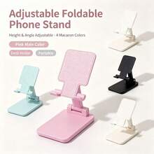 1pc Foldable Desktop Phone Stand, Adjustable Height Portable Phone Holder, Essential For Women Traveling Or Using In Kitchen, Suitable For All Phones, Multiple Colors Available - Multicolor - View 6
