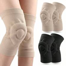 1pc/2pcs Sports Knee Pads, Silicone Protective Compression Knee Braces, Unisex Joint Protection Sleeves, Anti-Collision Gear, Suitable For Running, Hiking, Dancing, Jump Rope, Basketball, Cycling, Ice Skating - Multicolor - View 1