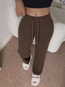 Women Pants - Coffee Brown - View 2