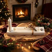 SILIKE LUFEI 1pc Christmas Double Candle Storage Ornament Silicone Mold, Suitable For Making Resin, Plaster, Candle, Aromatherapy Products, Home Decor Display Silicone Mold - Double-wick Long Candle Mold - View 6