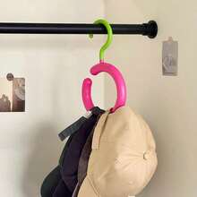 1/3pcs Colorful Closet Hat Hangers, Dopamine Creative Round Ring Hangers, Dorm Closet Hanging Hat Rack,Multi-Functional Home Storage Organizer, Suitable For Hats,Belts,Scarves Storage, Easy To Install Remove, Can Be Stacked, Daily Travel Essential - Multicolor - View 11