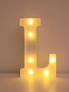 1pc 21cm White Luminous Letter Light, LED Letter Lamp,Light Up Alphabet Letters, Battery Operated DIY Spelling Letter Lights For Celebration, Indoor Room Decoration, Wedding Proposal Decoration, Birthday Party Decoration Letter Light Board - White - View 21
