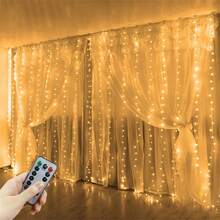 1 Set Lampu Tirai Peri Kamar Tidur, Lampu Hias Natal, Bertenaga USB dengan 8 Mode, Lampu Berkedip yang Dipasang di Dinding, dengan Kontrol Jarak Jauh, untuk Dekorasi Natal Latar Belakang Pesta Pernikahan Dalam Ruangan - Tali Lampu Tirai USB - View 15